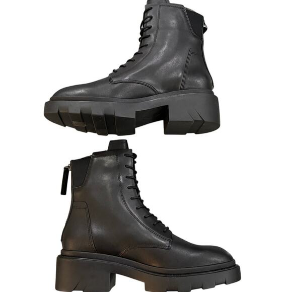 Ash Women's Size 40M Moody Leather Combat Boots Black - Picture 3 of 12